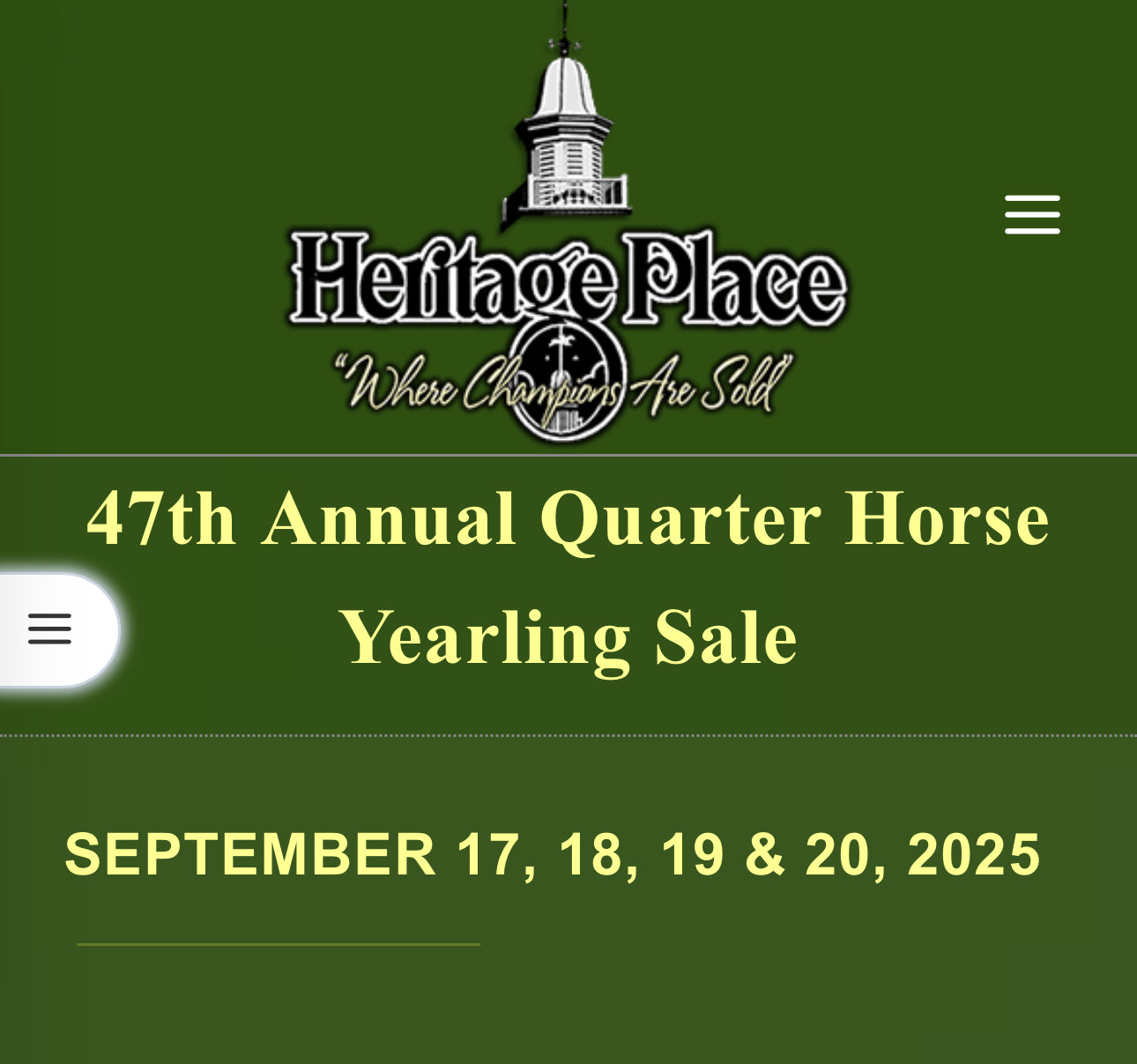 2025 Heritage Place Yearling Sale