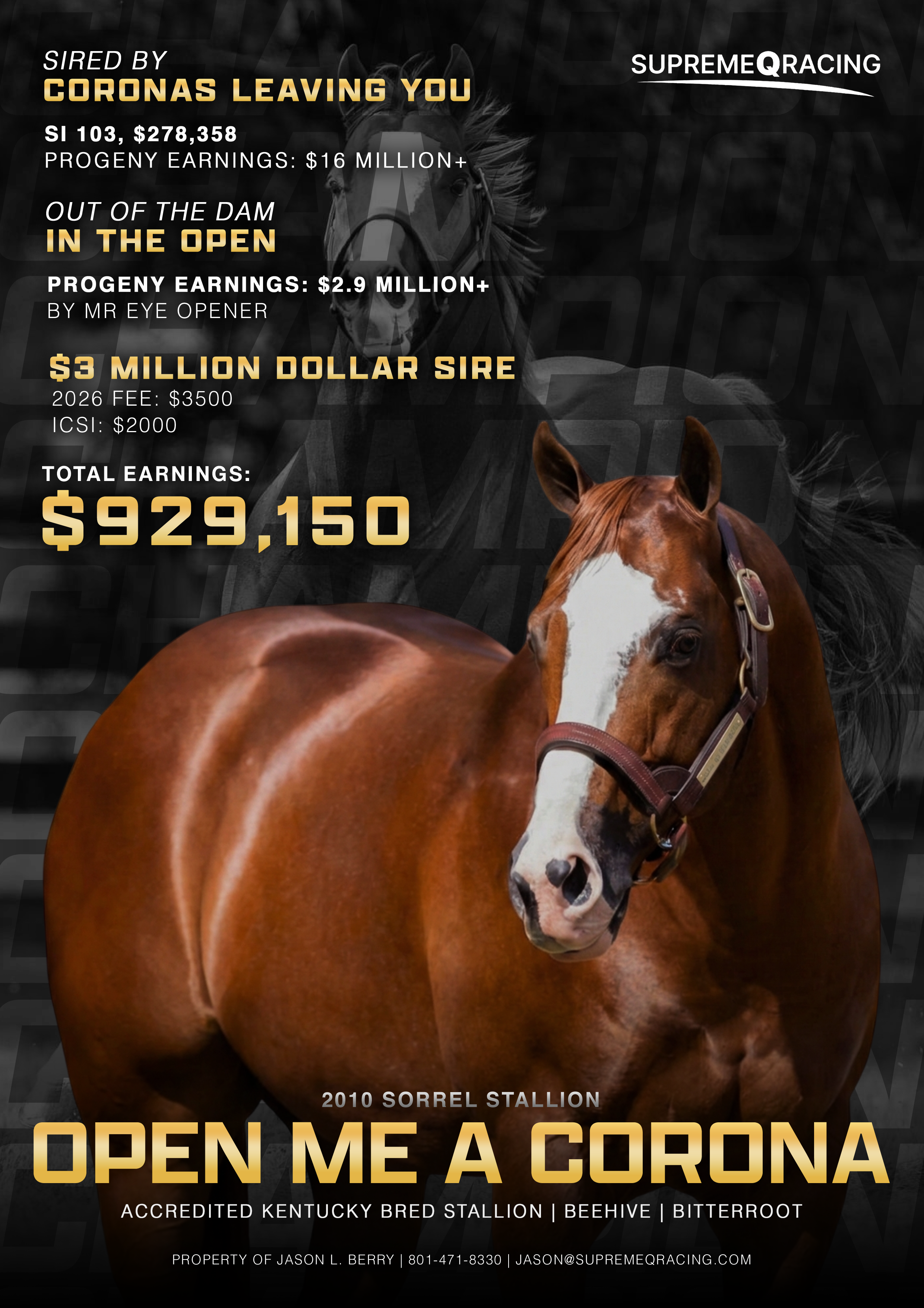 Open Me a Corona SI 106 LTE $926k – Supreme Q Racing